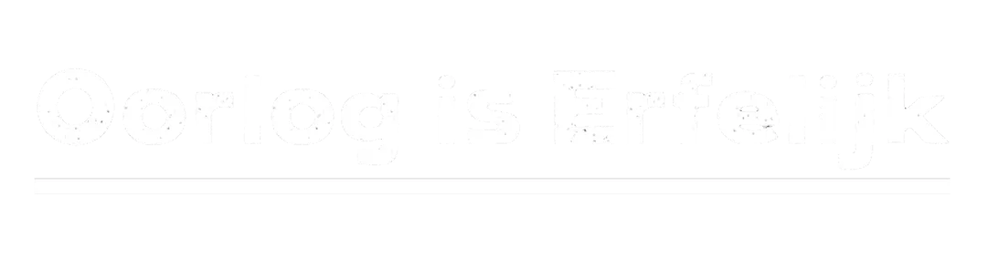 Logo van Oorlog is erfelijk.