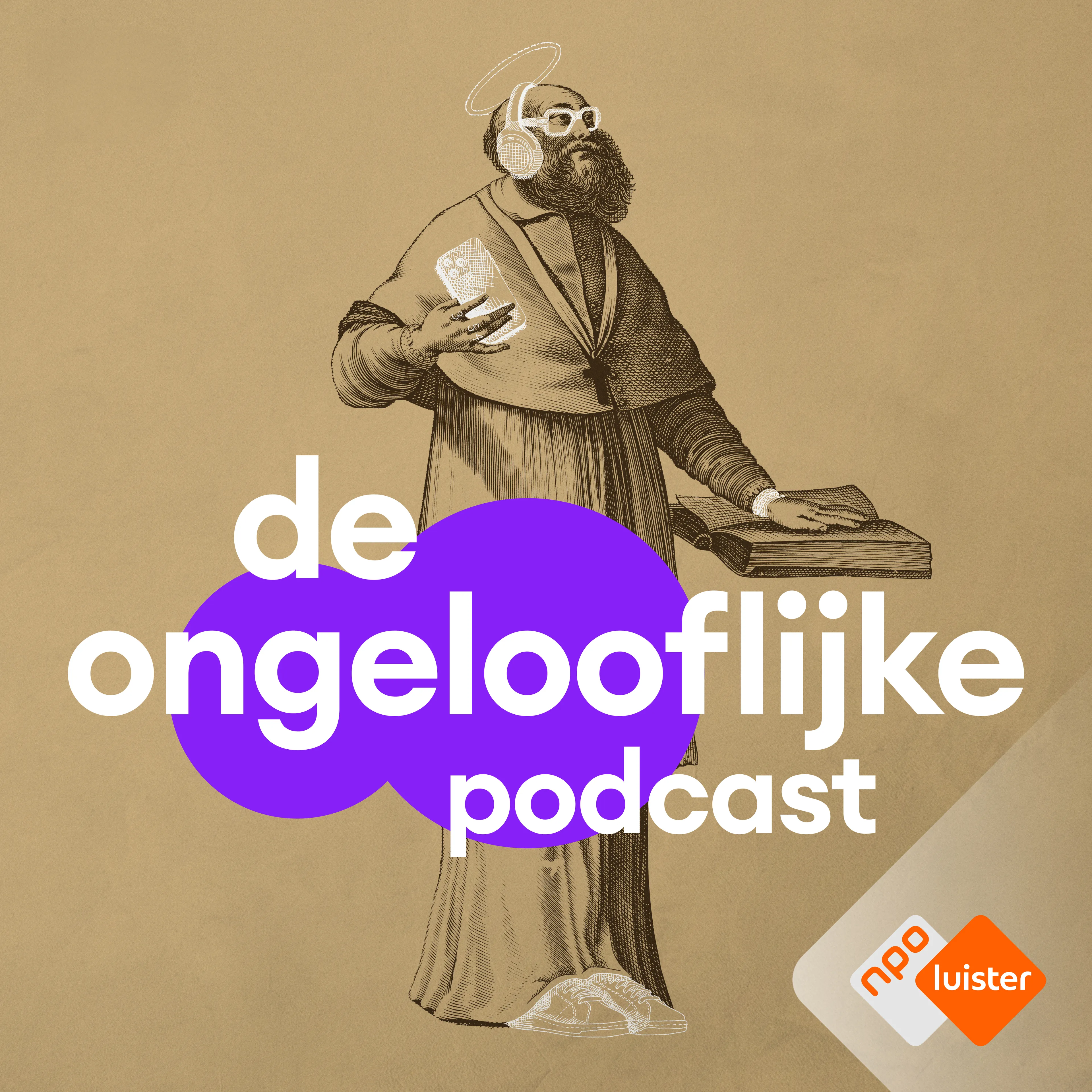 Logo van De Ongelooflijke Podcast.